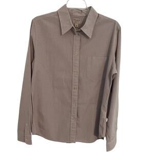 Filson Shirt Womens Size Large Red Gray Long Sleeve Button-Down Outdoor Cabin